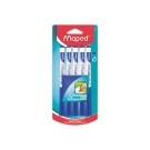 feutres effaçables à sec MARKER'PEPS bleus + 1 chiffonnette  x5 - Fiducial