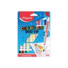 Feutres Duo Tip MAPED - pointe large et fine  x10 - Fiducial