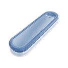 Boîte plastique contenant fourchette, couteau et petite cuillère. Bleu  - Fiducial