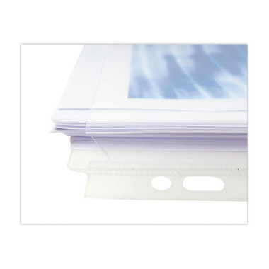 Pochettes perforées EXACOMPTA soufflet 25mm A4  x10 - Fiducial