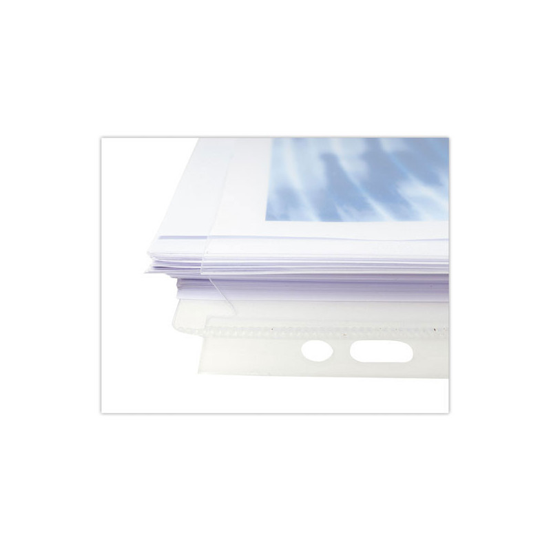 Pochettes perforées EXACOMPTA soufflet 25mm A4  x10 - Fiducial
