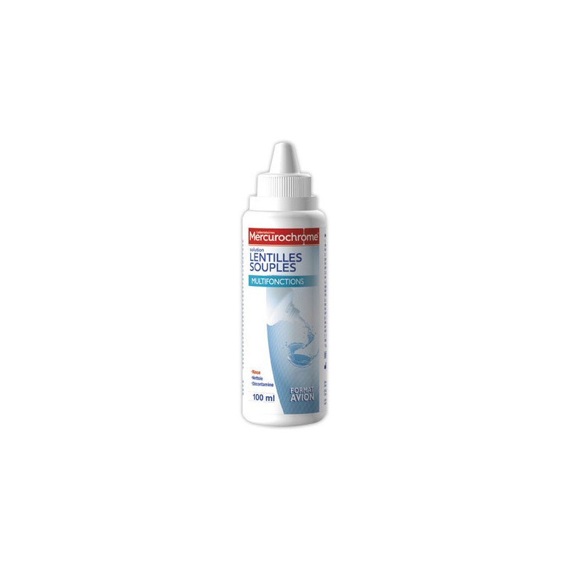 Solution lentilles souples 100ml - Mercurochrome  - Fiducial