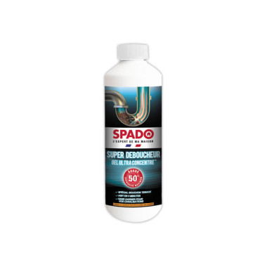 Flacon 500 gr de super déboucheur SPADO  - Fiducial