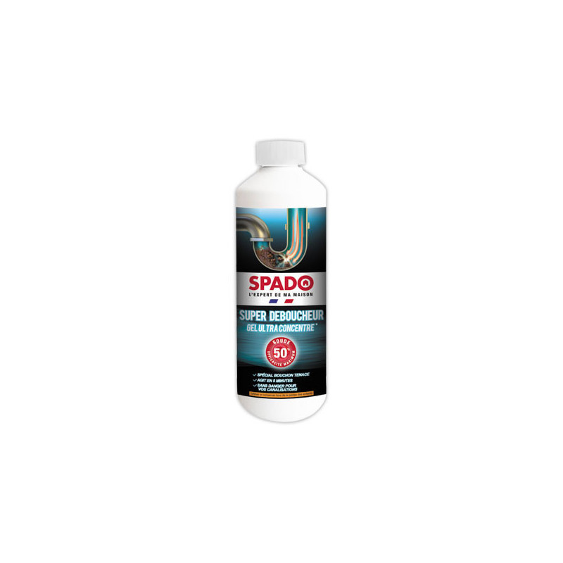Flacon 500 gr de super déboucheur SPADO  - Fiducial