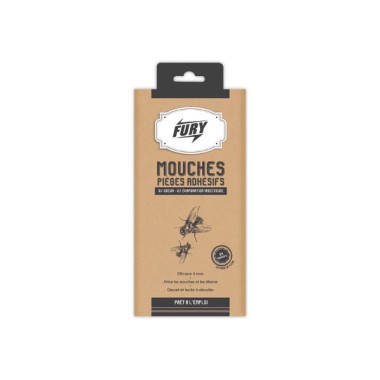 Ahésifs mouches FURY  x4 - Fiducial