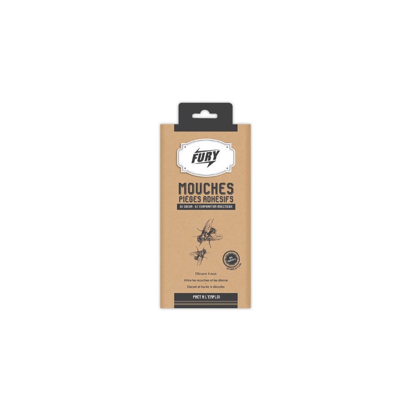 Ahésifs mouches FURY  x4 - Fiducial