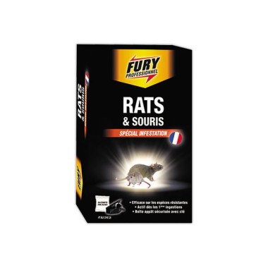 7 sachets 20 gr unidose rats et sourisFURY  - Fiducial