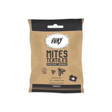 Sachet de 4 crochets anti-mites textiles Fury  - Fiducial