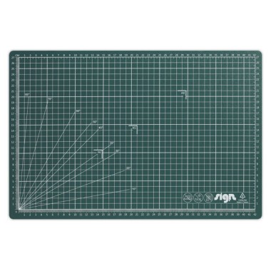 Plaque découpe multi fonction face quadrillée 5x5cm  - Fiducial