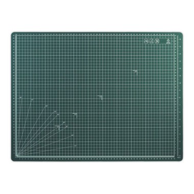 Plaque decoupe multi fonction face quadrillée 5x5cm + angles format A2  - Fiducial