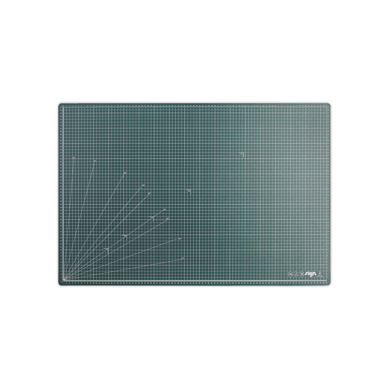 Plaque de découpe 90 x 60 cm face quadrillée 5x5 cm - A1 "sans DEHP"  - Fiducial