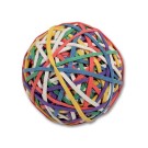 Boule de bracelets caoutchouc - 145g-coloris assortis  - Fiducial