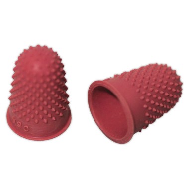 Doigtier en caoutchouc pour femme - Diam.16 mm rouge  x12 - Fiducial