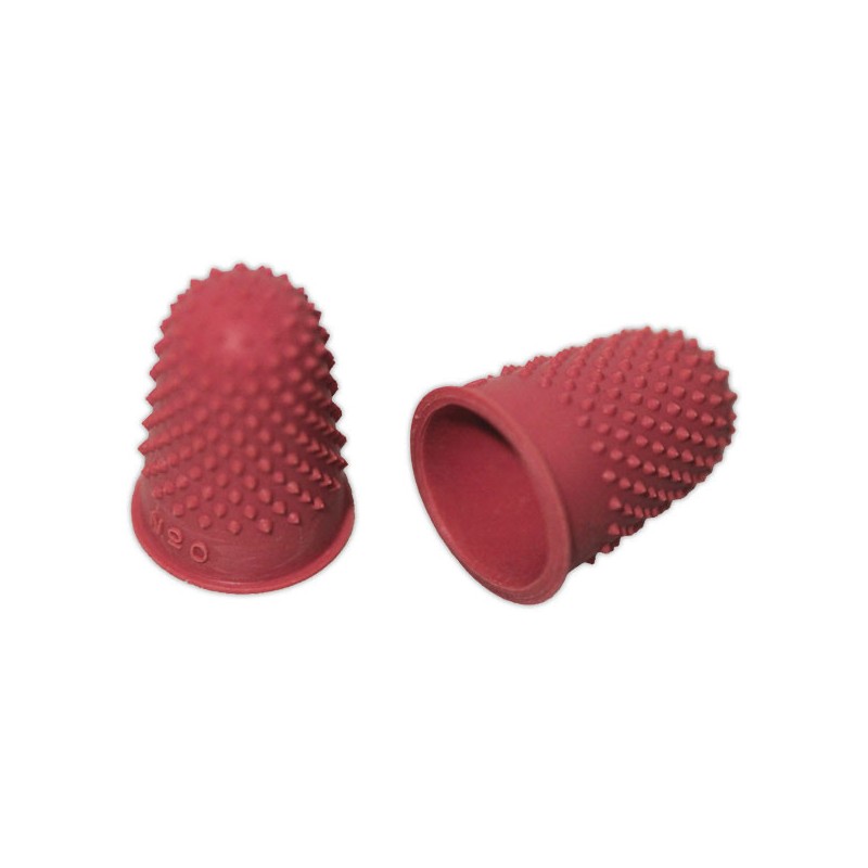 Doigtier en caoutchouc pour femme - Diam.16 mm rouge  x12 - Fiducial