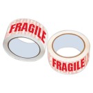 Adhésif imprimé "Fragile" en polypropylène - 66 m x 50 mm  - Fiducial