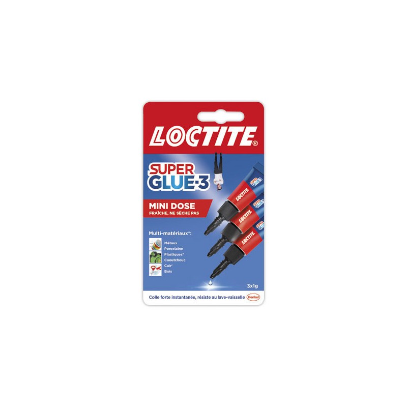 Tubes de colle cyano SUPER GLUE 3 - 1g  x3 - Fiducial