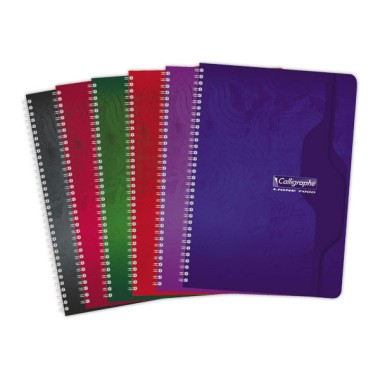 Cahier spirale Calligraphe 70g, A4, 5x5, 100 pages  - Fiducial