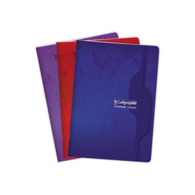 Cahier agrafé Calligraphe 70G, A4, 5x5,192 pages  - Fiducial