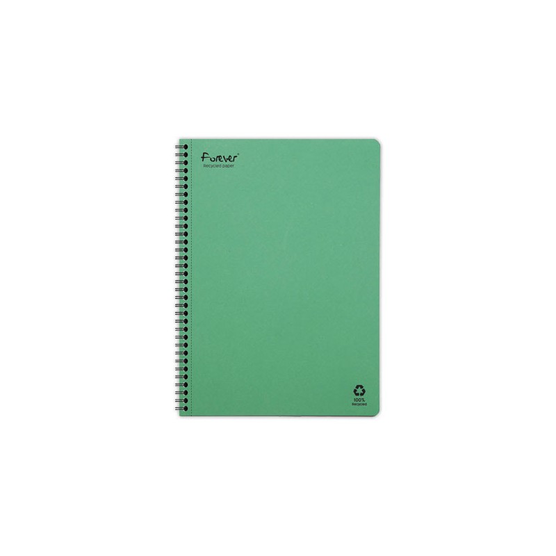 Cahier recyclé à spirales pages A4 5x5.  - Fiducial