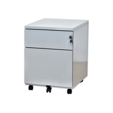 Caisson mobile en métal 2 tiroirs aluminium  - Fiducial