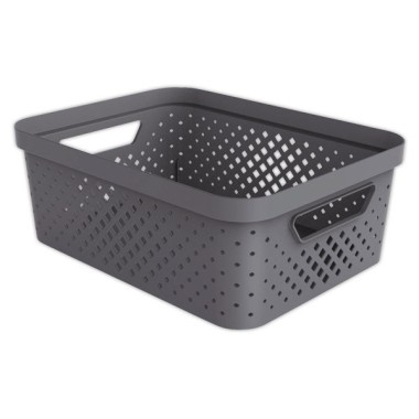 Panier de rangement Pixel 11L gris SUNDIS  - Fiducial