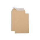 Pochettes kraft brun bande siliconée 162x229mm 90G  x500 - Fiducial