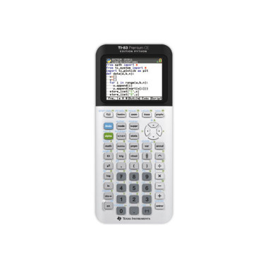 Calculatrice TI 83 Premium CE Edition Python blanc  - Fiducial