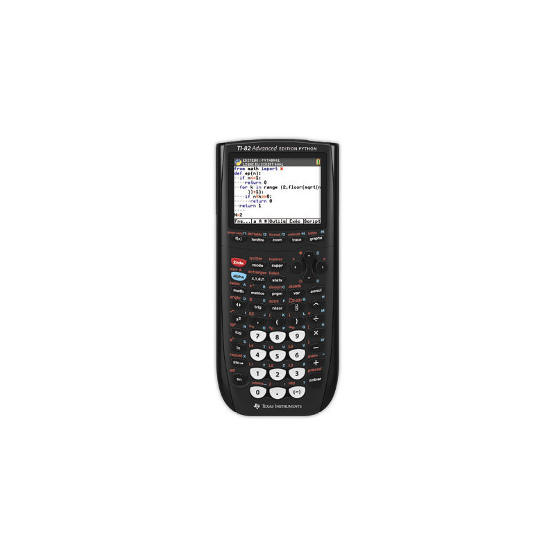Calculatrice TI 82 Advanced Edition Python noir  - Fiducial