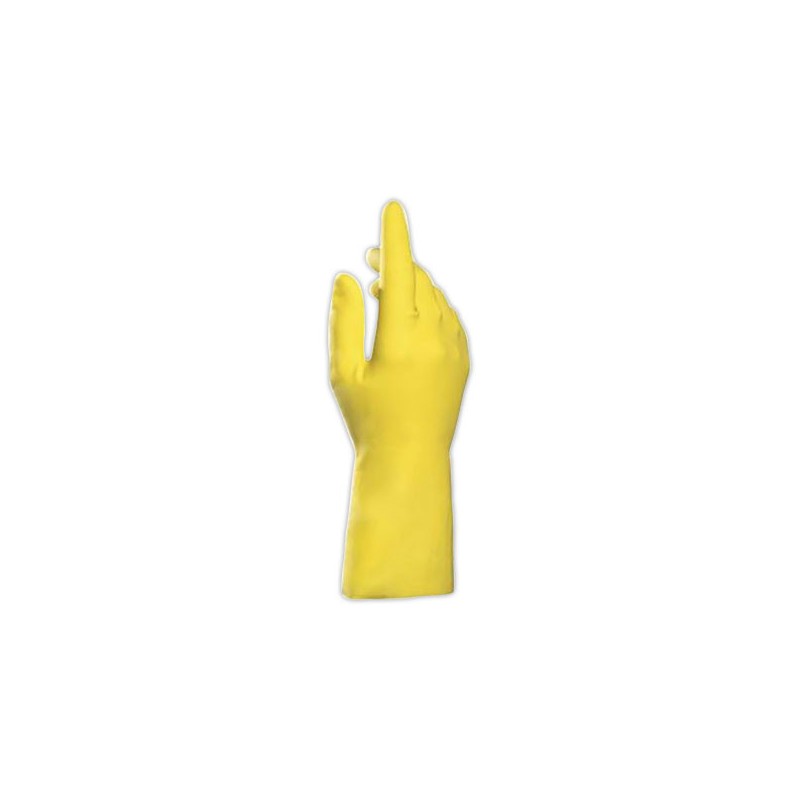 Gants menage latex jaune taille 10  x2 - Fiducial