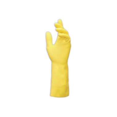 Gants menage latex jaune taille 8  x2 - Fiducial