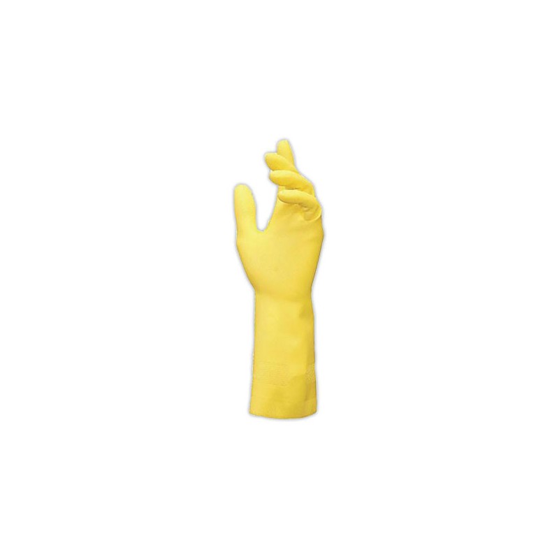 Gants menage latex jaune taille 8  x2 - Fiducial