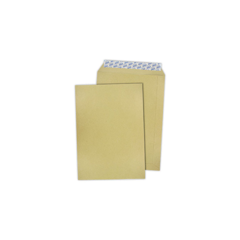 Pochettes kraft brun bande siliconée 229x324 mm 90g  x250 - Fiducial