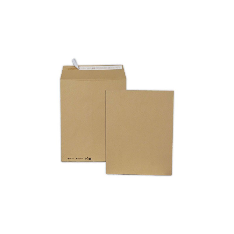 Pochettes kraft brun 90g/m² 24 260x330bande protection PEFC  x250 - Fiducial