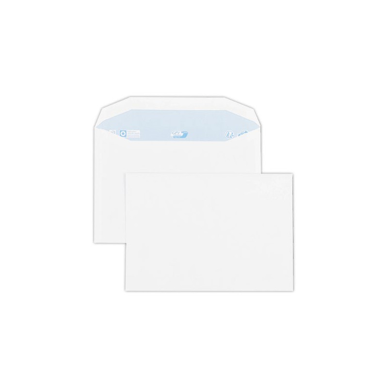 Enveloppes mise sous pli automatique gommées 162x229 mm  x500 - Fiducial