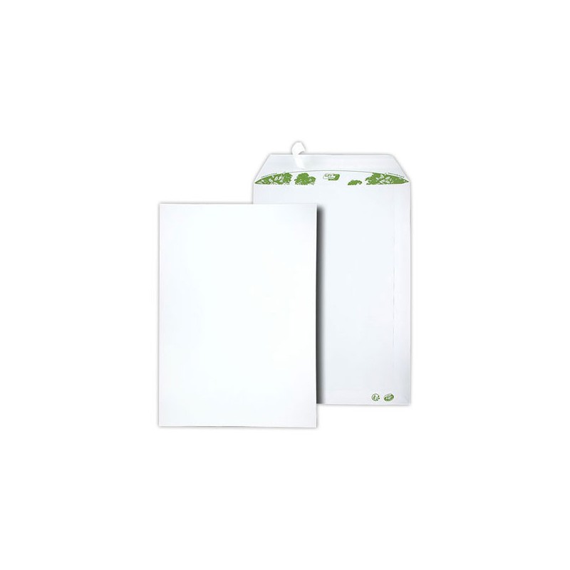 Pochettes blanches bande siliconée 229x324 mm sans fenêtre 90g  x250 - Fiducial