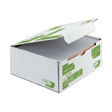 Enveloppes DL blanches recyclées 80g bande de protection  x200 - Fiducial