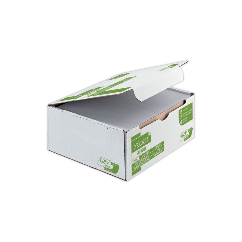 Enveloppes DL blanches recyclées 80g bande de protection  x200 - Fiducial