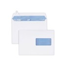 Enveloppes blanches C5 100g fenêtre 45x100mm bande de protection  x200 - Fiducial