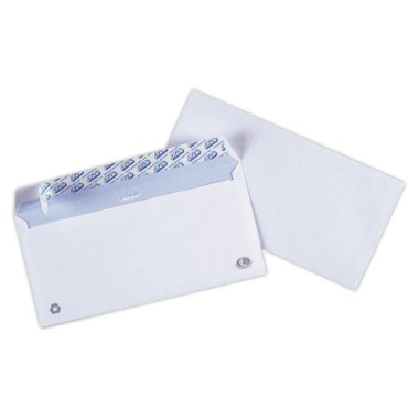 Enveloppes extra blanches DL 110x220 100 g bande de protection  x200 - Fiducial