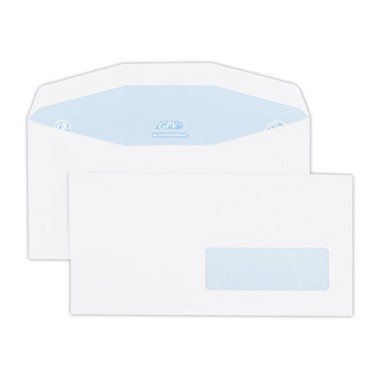 enveloppes C6/C5 115x229 80G fenêtre 35X100 blanches  x1000 - Fiducial