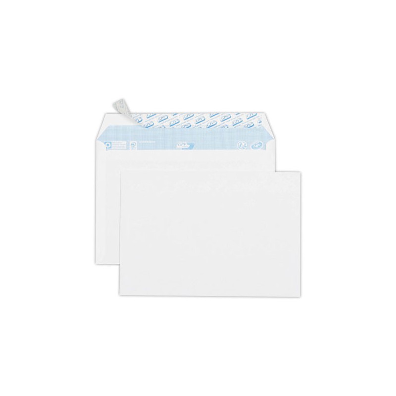 enveloppes blanches 162x229 80 g siliconée NF & PEFC.  x500 - Fiducial