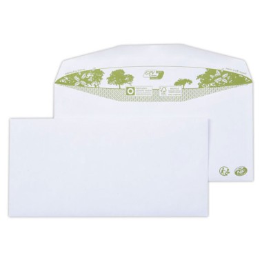 Enveloppes mise sous pli automatique recyclées gommée blanches 114x229  x1000 - Fiducial