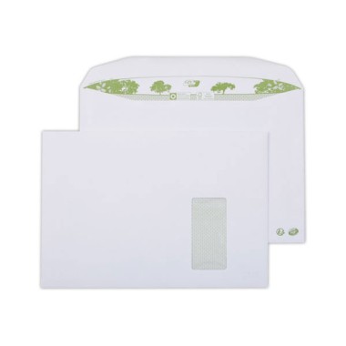 enveloppes MSPA extra blnches 229x324 mm fen 105x50 recyl 80g bde gomm  x250 - Fiducial