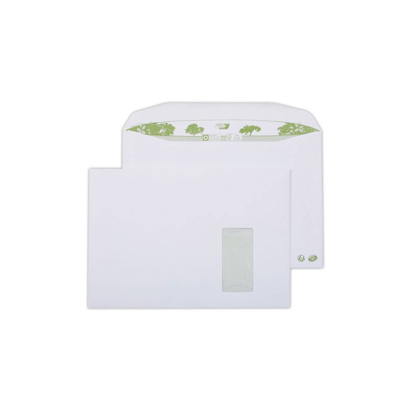 enveloppes MSPA extra blnches 229x324 mm fen 105x50 recyl 80g bde gomm  x250 - Fiducial