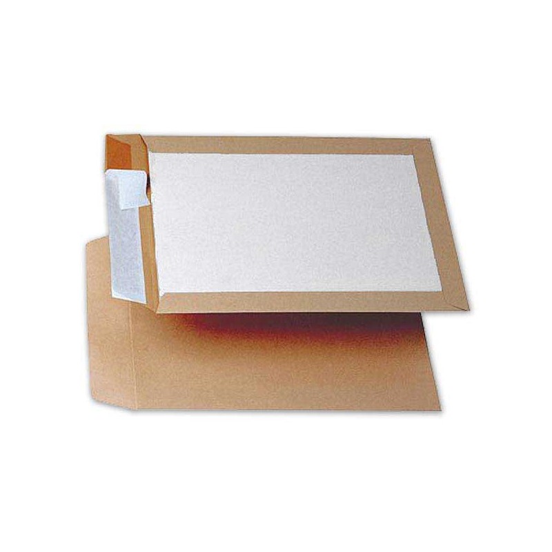 Pochettes de protection kraft brun dos carton rigide 260x330 mm 120g  x100 - Fiducial