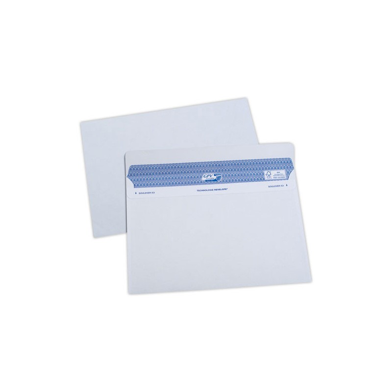 Enveloppes Secure blanches 162x229 mm 90g  x100 - Fiducial