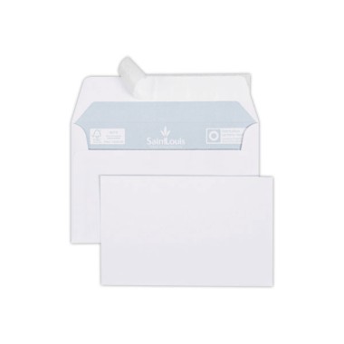 cartes Bristol 82x128 220g + enveloppes blanches 90x140 100 g/m²  x20 - Fiducial