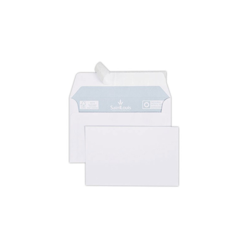cartes Bristol 82x128 220g + enveloppes blanches 90x140 100 g/m²  x20 - Fiducial