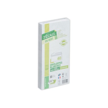enveloppes extra blanches 114x162 mm 100% recyclées 80g bande siliconé  x40 - Fiducial