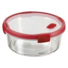 Boite alimentaire en verre ronde 1,2L CURVER rouge  - Fiducial
